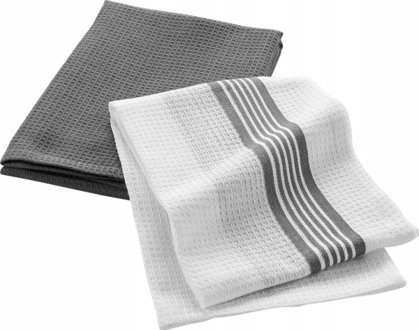 Douceur d`Interieur GRAND CHEF kökshanddukar i bomull, grå, 2 st | Baby & barn - Textil och kläder - Handdukar | GameStuff