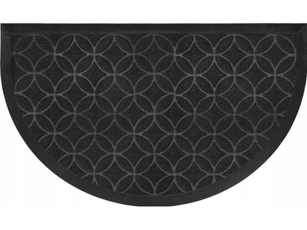 Douceur d`Interieur GALETS dørmåtte i gummi, halvmåne, 45 x 75 cm