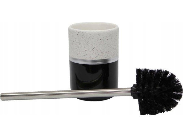 Douceur d’Interieur WC-børste med keramisk beholder, grå, 9,5 x 38 cm