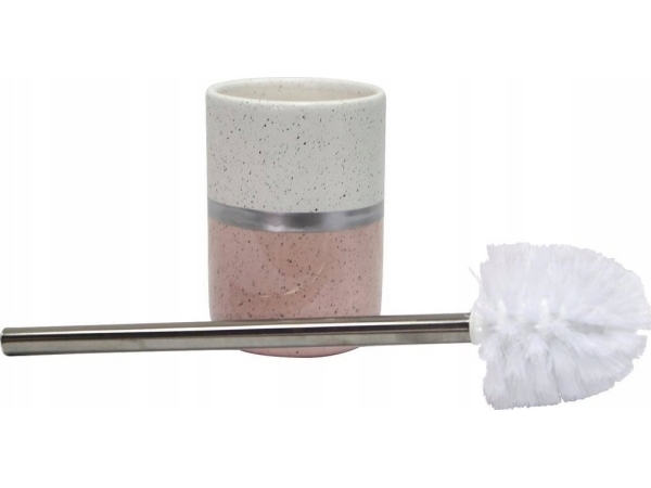 Douceur d`Interieur WC-børste med keramikskål, pink, 9,5 x 38 cm