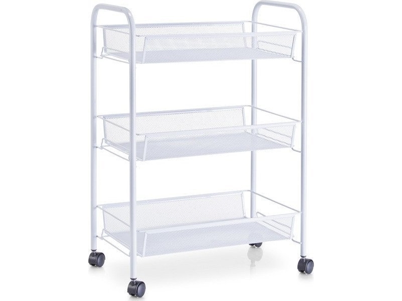 Zeller Badeværelsesvogn, redskabsstativ - 3 niveauer, hvid, ZELLER