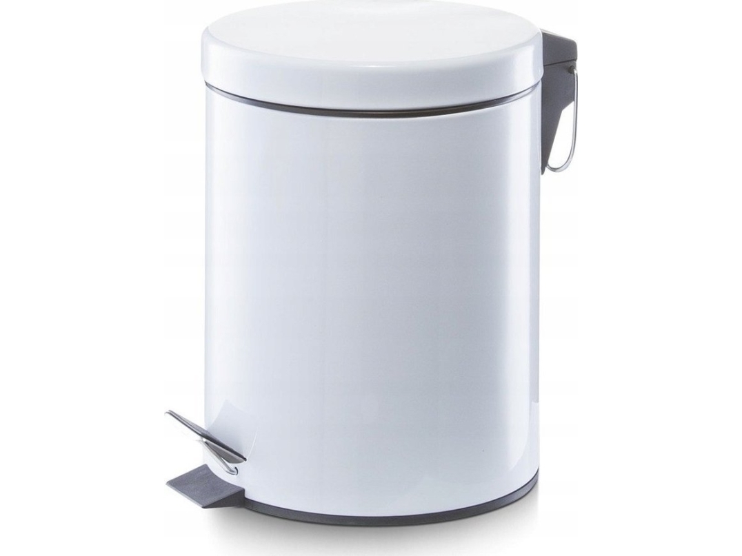 Zeller Kick Pedal Bin - 5,0 L - Hvid (18700)