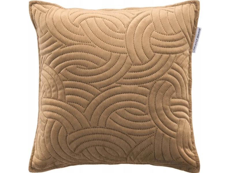 Douceur d`Interieur Kiiltävä koristetyynynpäällinen olohuoneeseen SOLANGE, kohokuvio, ruskea