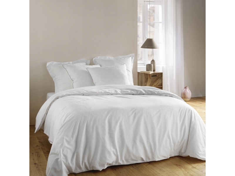 Douceur d`Interieur-sengesæt med dekorativ kant NOEMIE, 240 x 220 cm