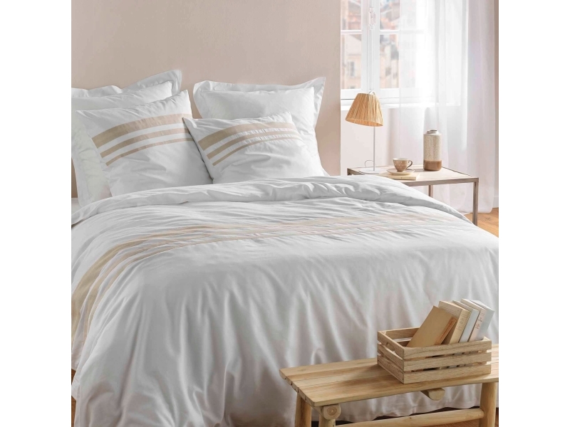 Douceur d`Interieur-sengesæt med dekorative striber MARGAUX, 240 x 220 cm