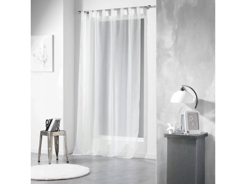 Douceur d`Interieur Firanka do salonu na szelkach VOLINE, gładka,135 x 240 cm