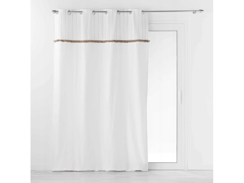 Douceur d`Interieur Firanka na przelotkach z frędzlami ALIZEE, 140 x 240 cm