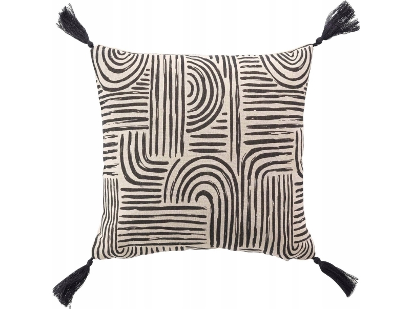 Douceur D`Interieur Kissenbezug Pandore Mit Fransen Geometrisches Muster 45 X 45 Cm