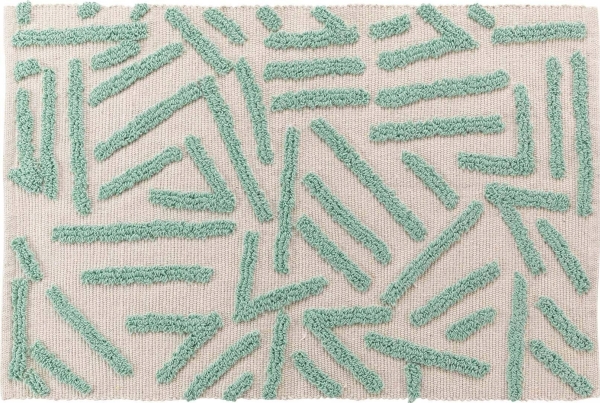 Douceur d`Interieur badeværelsestæppe med quiltet mønster ATHENA, 60 x 90 cm