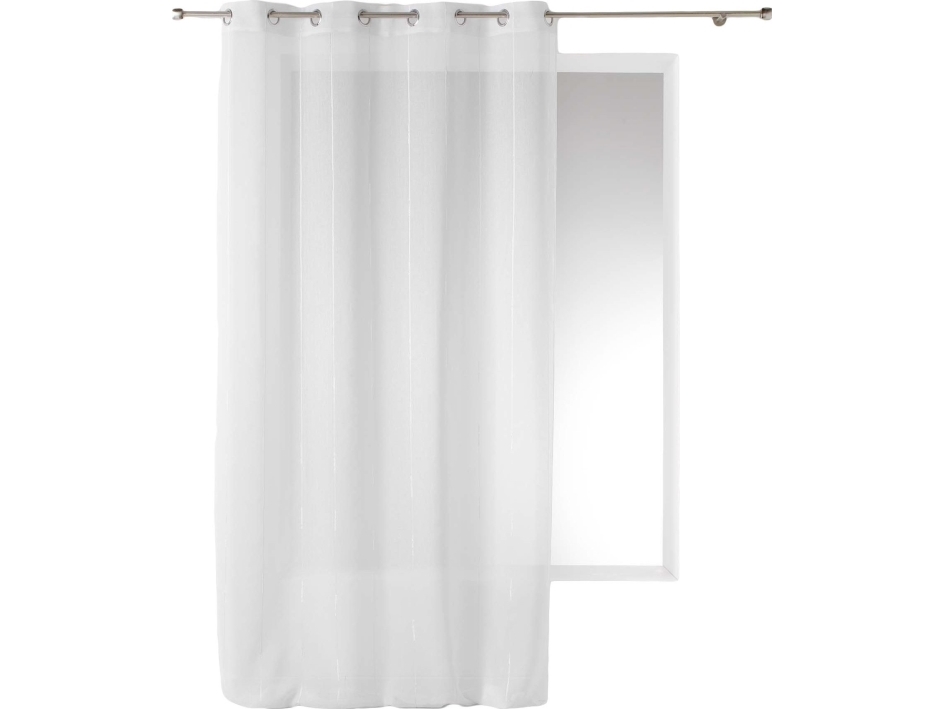 Douceur d`Interieur Firana na przelotkach biała LINAHE, 140 x 260 cm, 140 x 260 cm