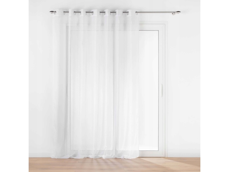 Douceur d`Interieur Færdigt gardin i ensfarvet voile LISSEA, hvid