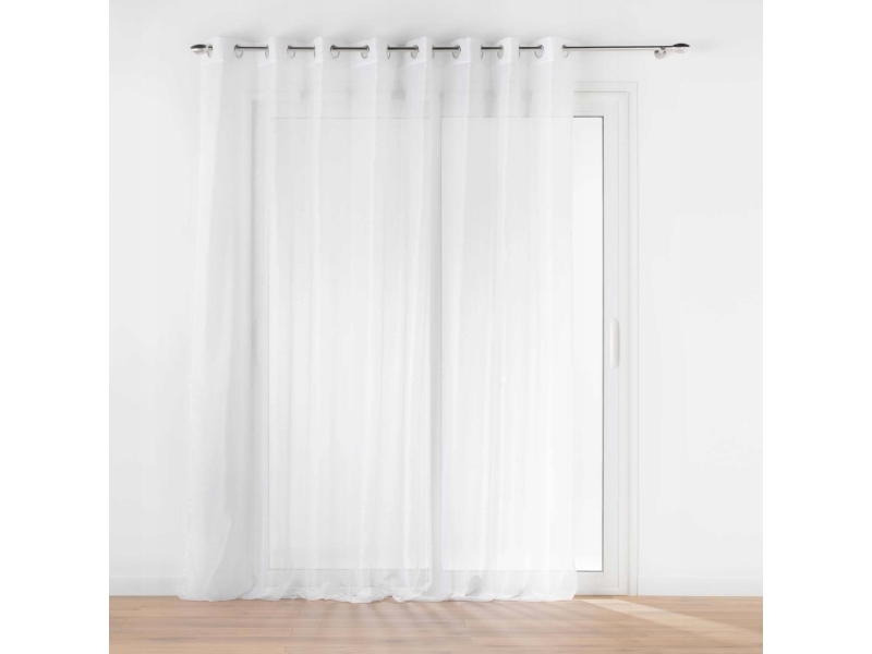 Douceur d`Interieur Viimeistelty verho LISSEA, valkoinen, tavallinen voile, valkoinen