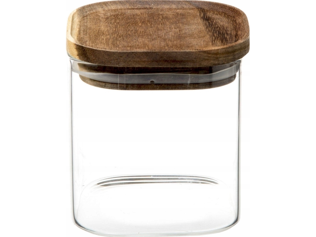 5five Glasbehållare med lock av akaciaträ, 0,6 L | Köksutrustning - Förvaring - Glasburkar | GameStuff