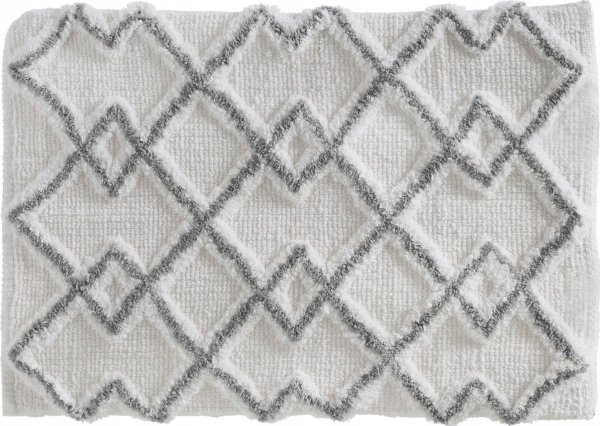 5five ETHNIC badeværelsestæppe, 50 x 75 cm, gråt mønster