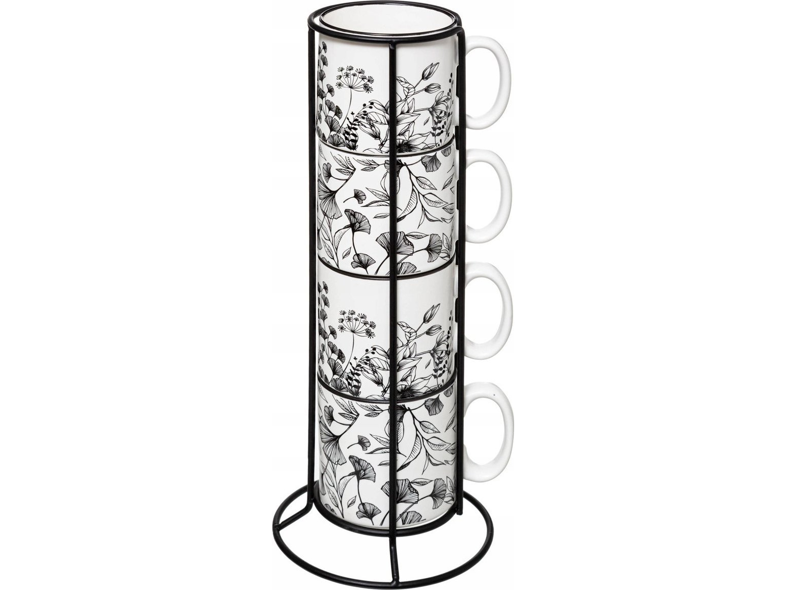 Secret de Gourmet FLORAL keramiske kopper på fod, 240 ml, 4 stk