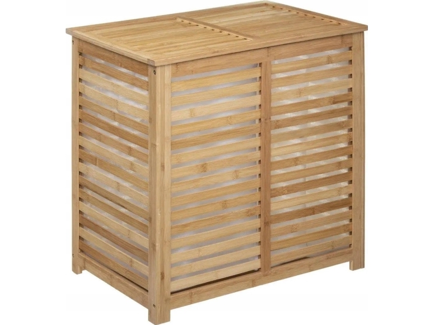 5five vasketøjskurv, dobbelt, 2-kammer, SICELA, bambus