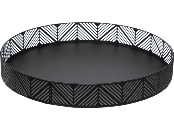 Secret de Gourmet Boho koristetarjotin, Ø 30 cm, musta