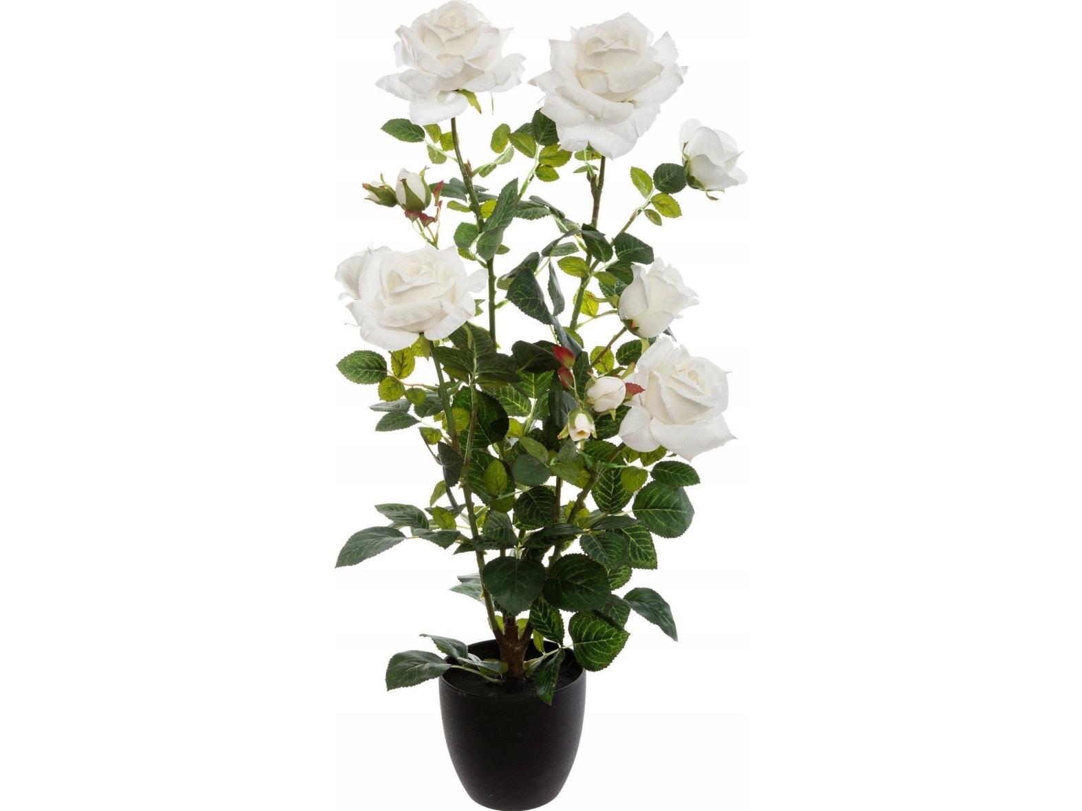 Atmosphera Künstliche Pflanze In Einem Topf Root Of Rose, 74 Cm, Weiß