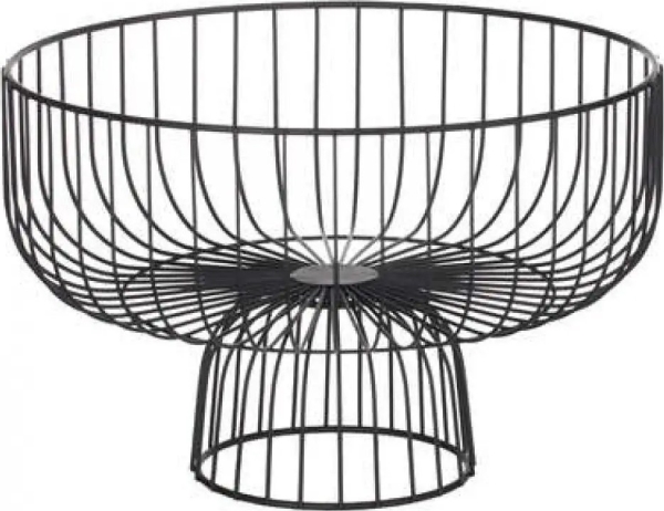 Secret de Gourmet frugtskål med stativ, metal, 28 cm, sort