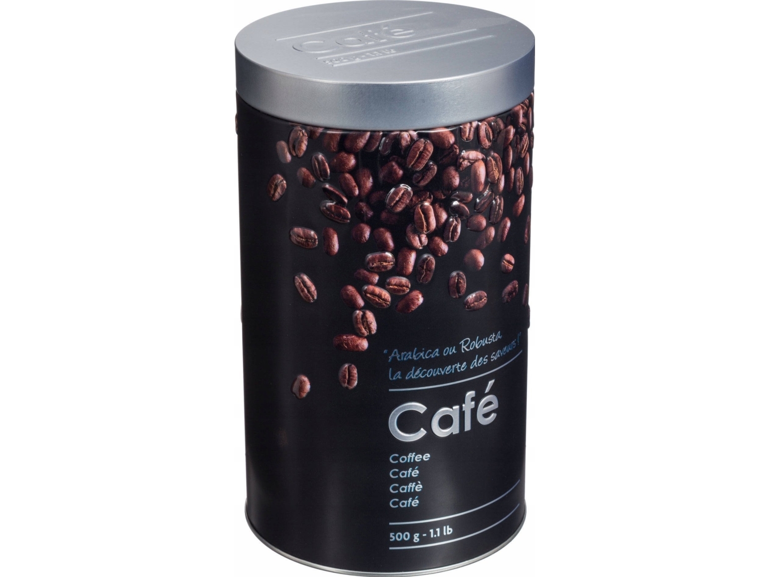 5five Puszka na kawę, 500 g, metal, czarna