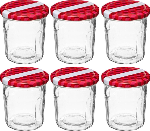 5five glasbøtter til hjemmelavede syltetøj, 6 stk, 280 ml