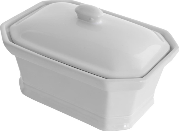 Secret de Gourmet keramisk bagefad MINI med låg, hvid