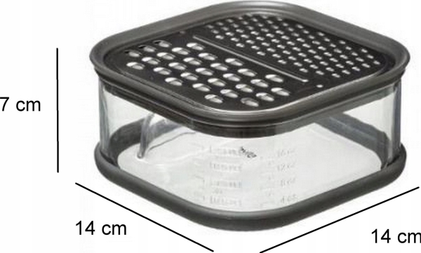 5five rivejern med beholder, 2 maskestørrelser, rustfrit stål