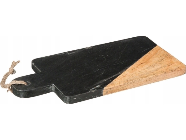 Secret De Gourmet Schneidebrett Geom Hygge, 15 X 30 Cm, Marmor, Schwarz