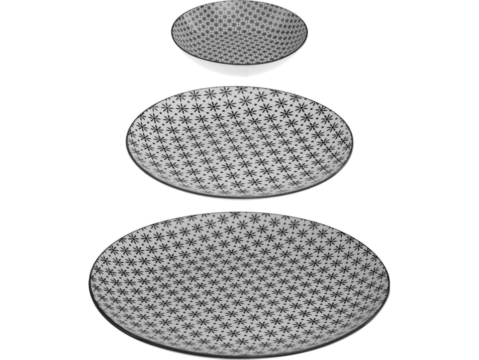 Secret de Gourmet 6-personers service BOHEMIA i porcelæn, blomsterdesign