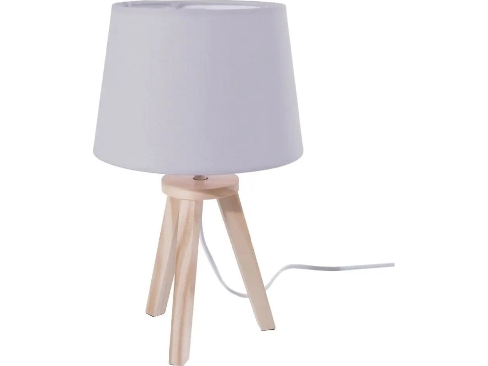 Atmosphera Dreibeinige Nachttischlampe, 31 Cm, Farbe Grau