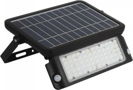 10W Led-Strahler V-Tac 4000K (Neutralweiß) Schwarz Mit Solarpanel