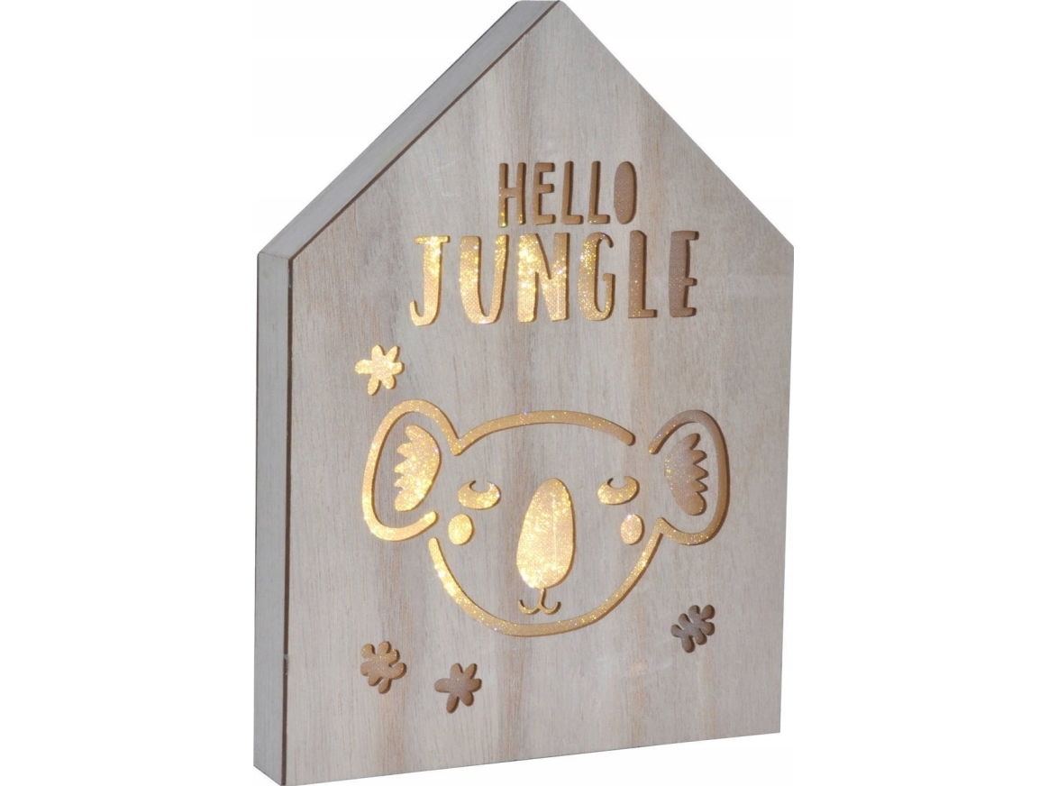 Douceur d’Interieur vægdekoration med LED-belysning 20 x 27,5 cm, koala