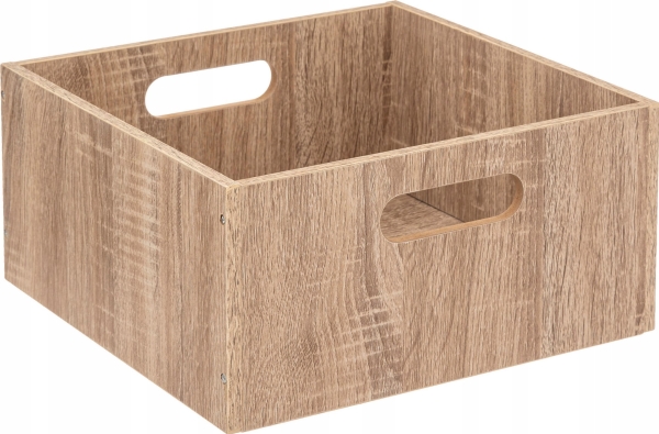 5Five Aufbewahrungsbox Mit Griffen, Holzimitation, 31 X 15 Cm