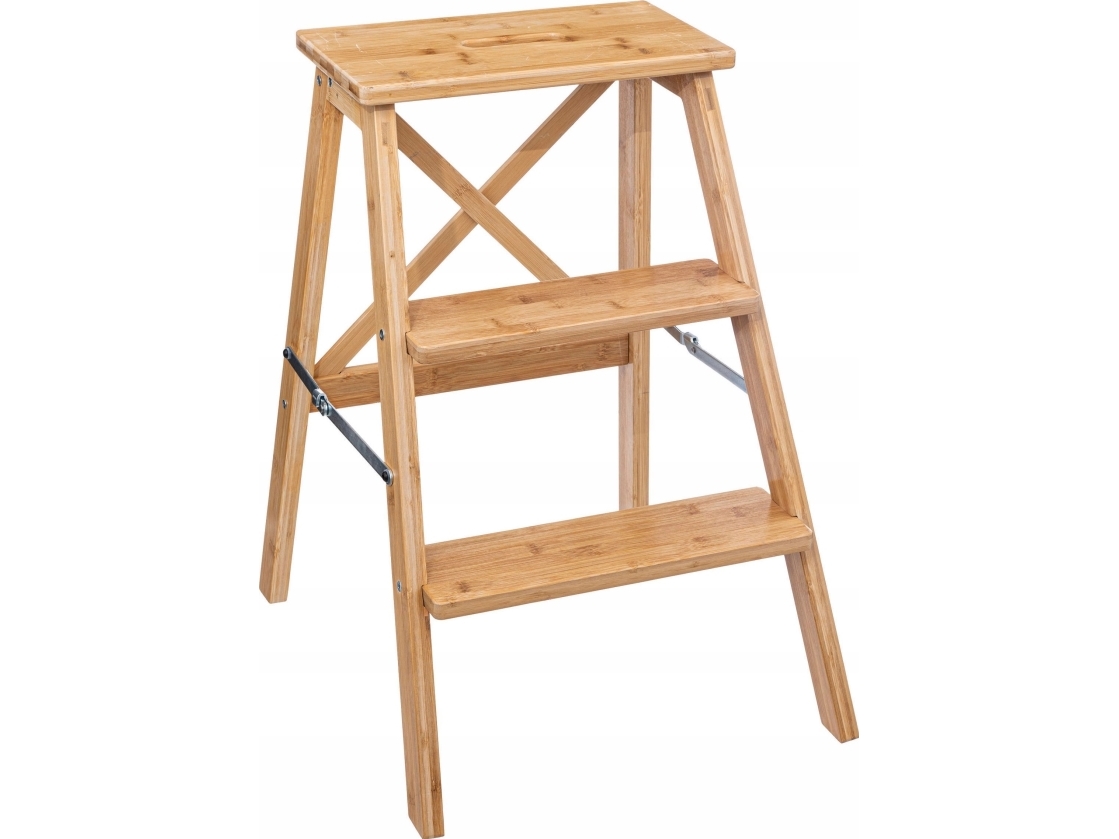 5five Foldestige, lav, bambus, 3 trin, 63,5 cm