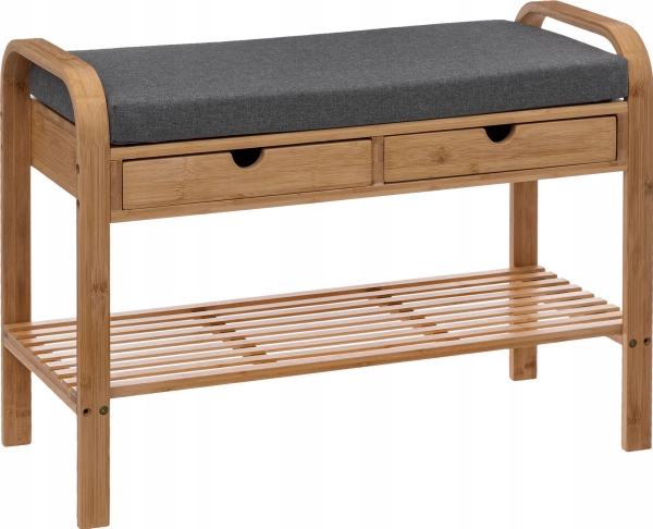 5five Skoskåp med sits ZEN, bambu, 74 x 34 x 55 cm | N - A | GameStuff