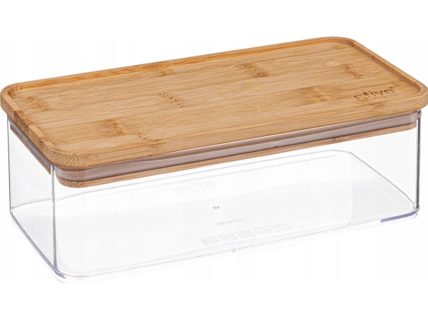 5five Beholder til løse produkter ESKE, aflang med bambuslåg, 1L