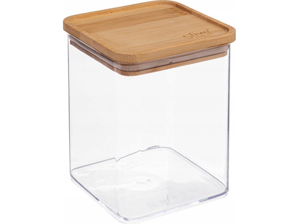 5Five Vorratsdose Für Trockengüter Eske, Bambusdeckel, 1L