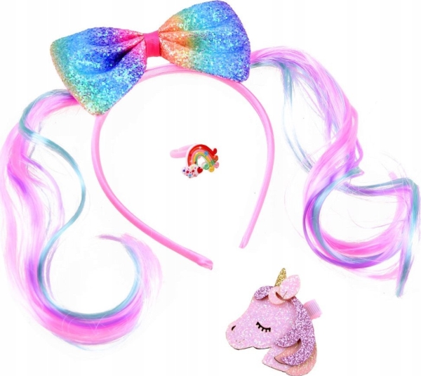 Jokomisiada sött glitterdiadem med tofsar och rosett ZA3795 | Leksaker - Kreativitet - Mode och smycken | GameStuff