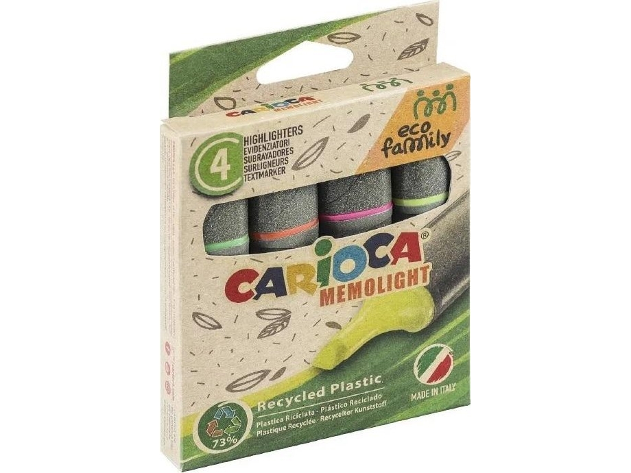 Carioca Ecofamily Textmarker 4 Farben