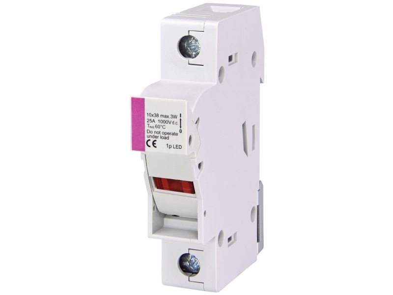 Eti Elektrotechnik 002540211 Efh 10 Dc 1P Led Sikringsholder Passer Til Finsikring 10,3 X 38 Mm 25 A 1000 V 1 Stk
