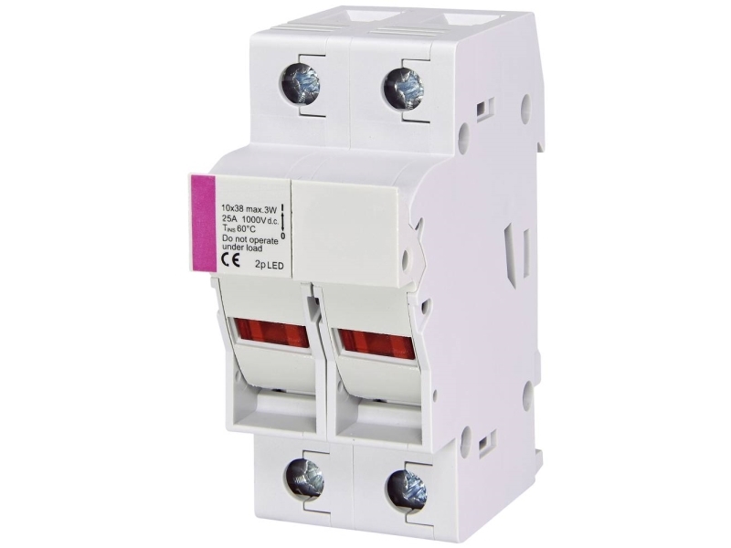 ETI Elektrotechnik 002540213 EFH 10 DC 2p LED Sikringsholder Passer til Finsikring 10,3 x 38 mm 25 A 1000 V 1 stk