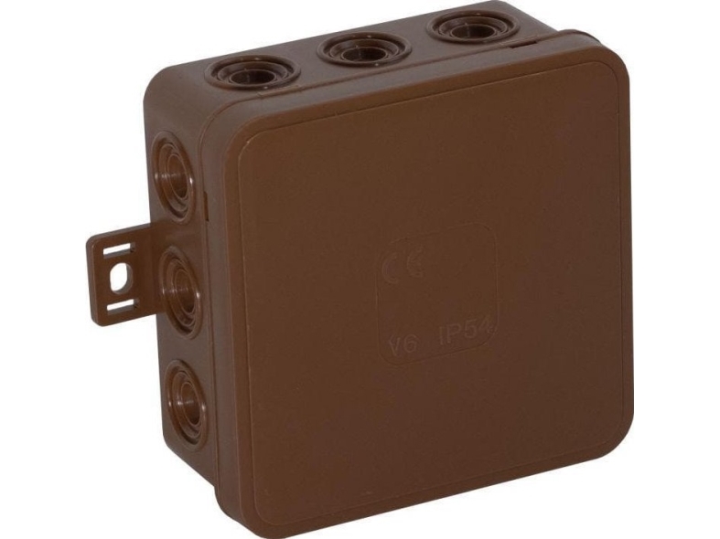 Viplast Aufputzkasten Leer 12 Einlässe Viplast V7 Klik Bronze Ip54 100X100x41mm 037-02