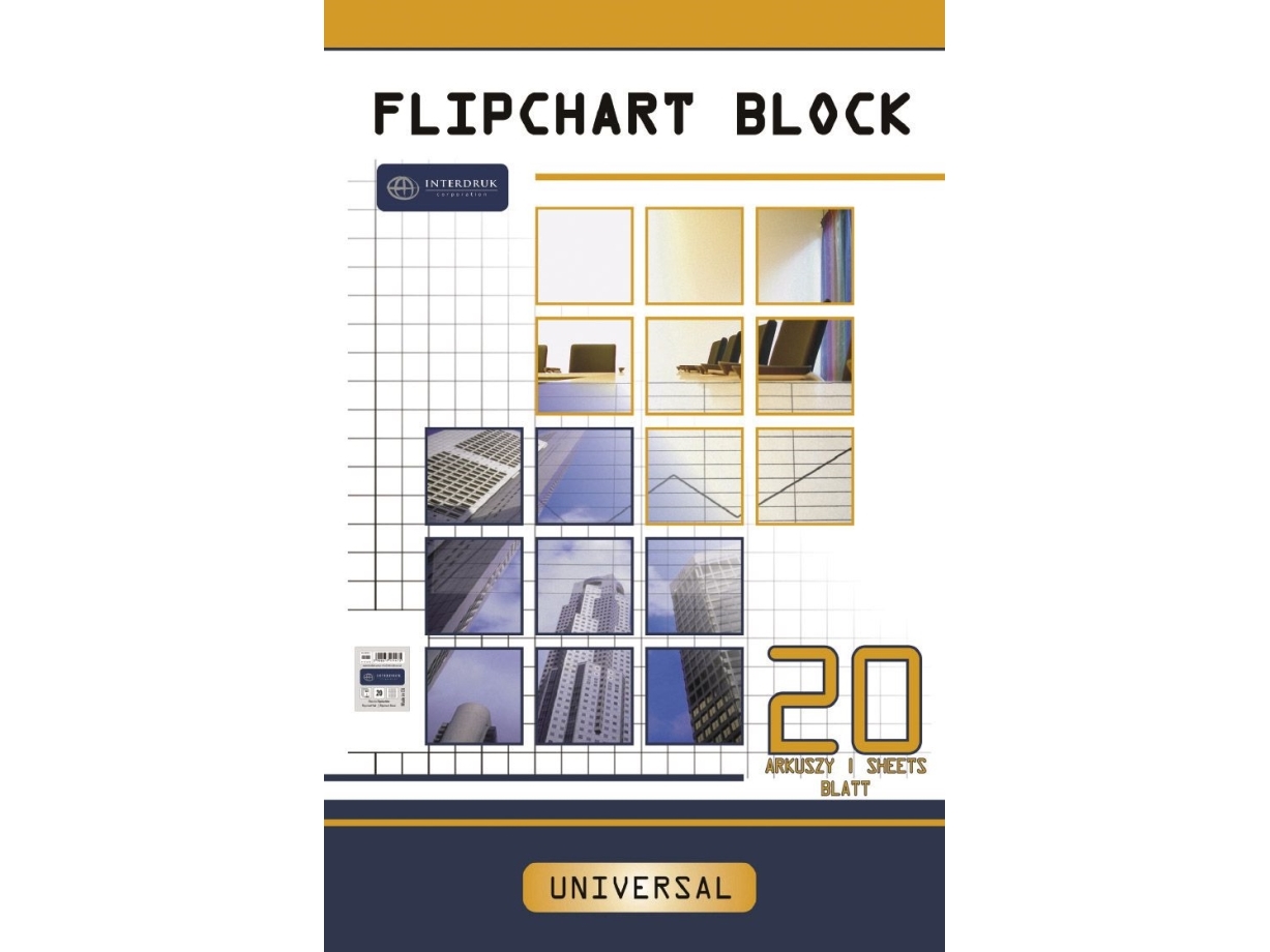 Interprint Blok do flipcharta A1 gładki 50 kartek | Möbler - Tavla & Displays - Flipoverpapper | GameStuff
