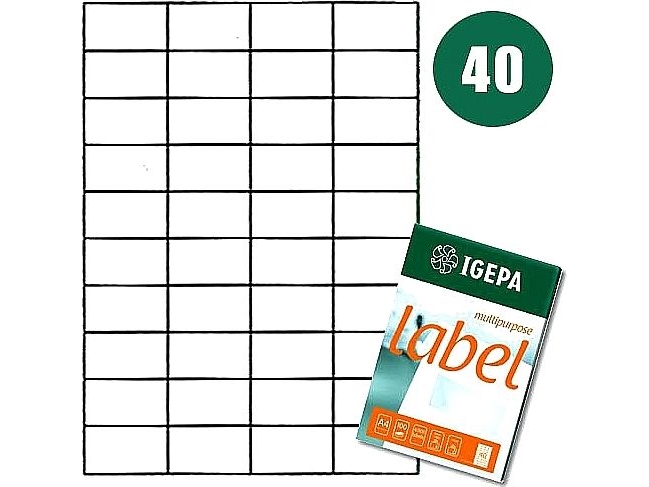 Biurfol Etiketten A4 Igepa 52,5 X 29,7 Mm Weiß (100)