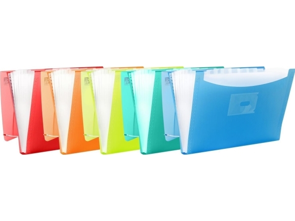 Oxford vikmapp Urban A4+ 8 fack transparent mix 400147019 OXFORD | Arkivering - Presentationsmappar och omslag - Övriga | GameStuff