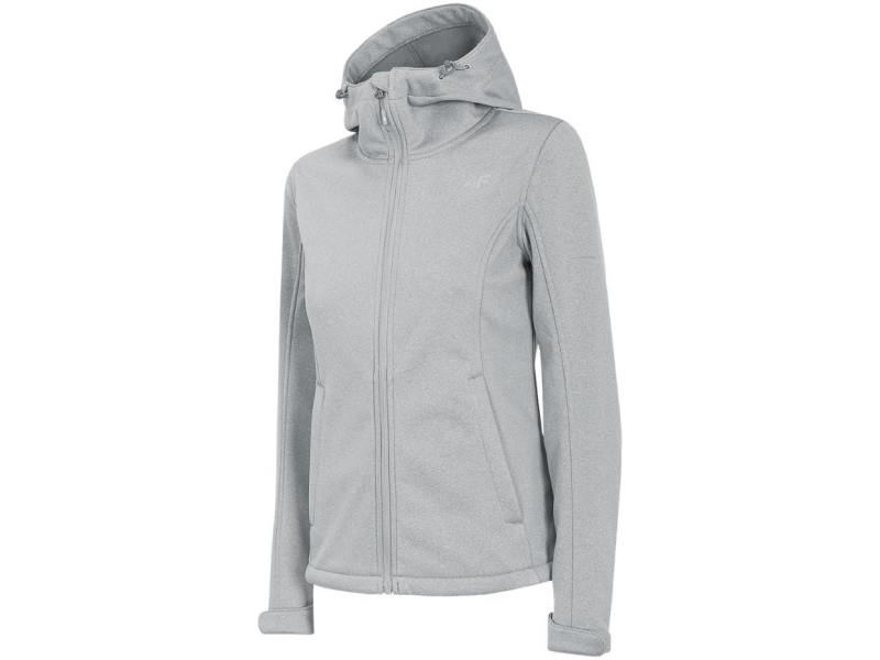 Women \'\'s 4f Softshell Jacket Cool Light Grey Melange H4z22 Sfd350 27m