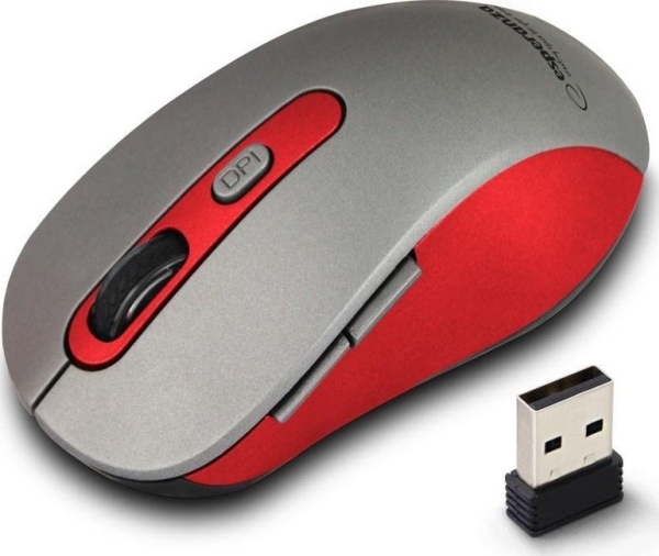 Maus Esperanza Esperanza Wireless Mouse 2.4Ghz Adara Czerwona Em131r