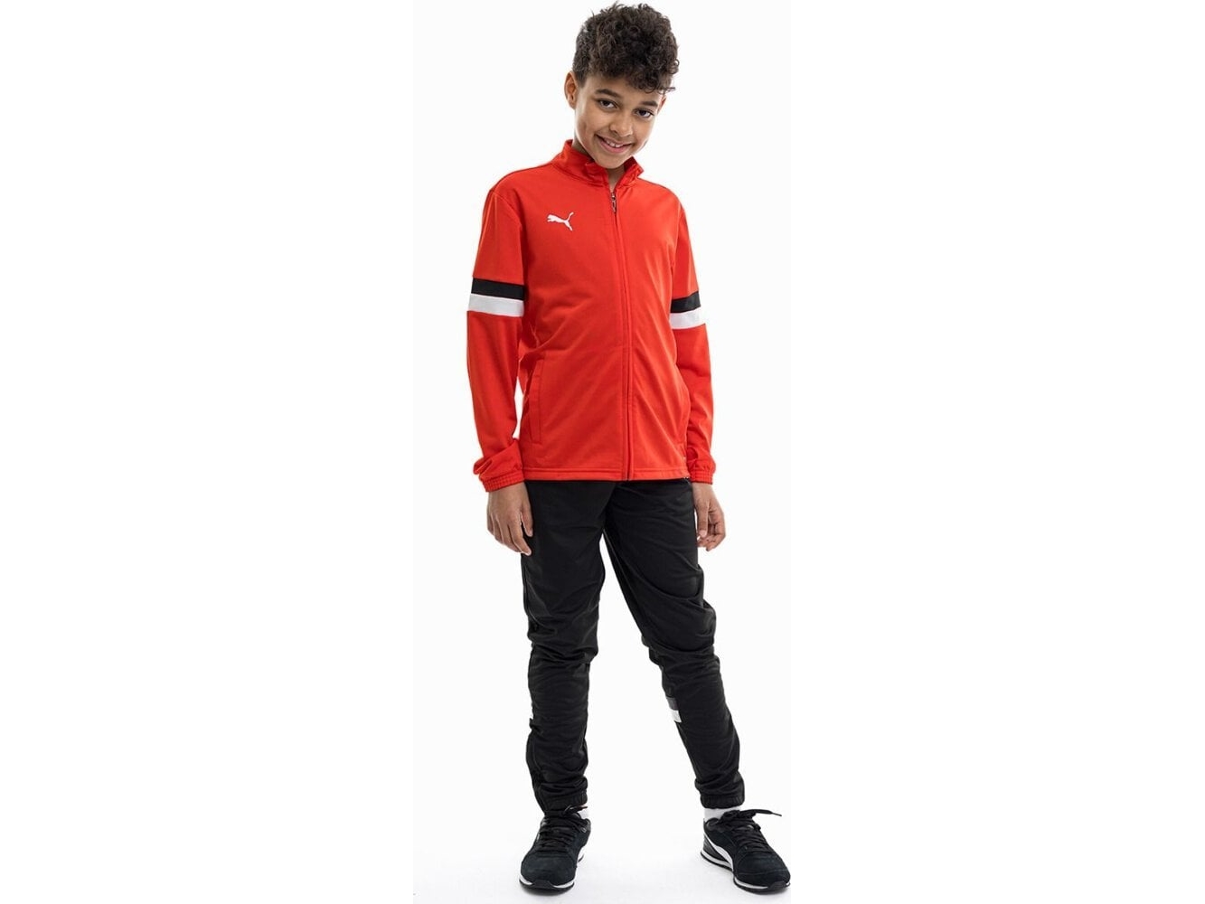 Puma Team Rise red-black tracksuit for kids 658655 01