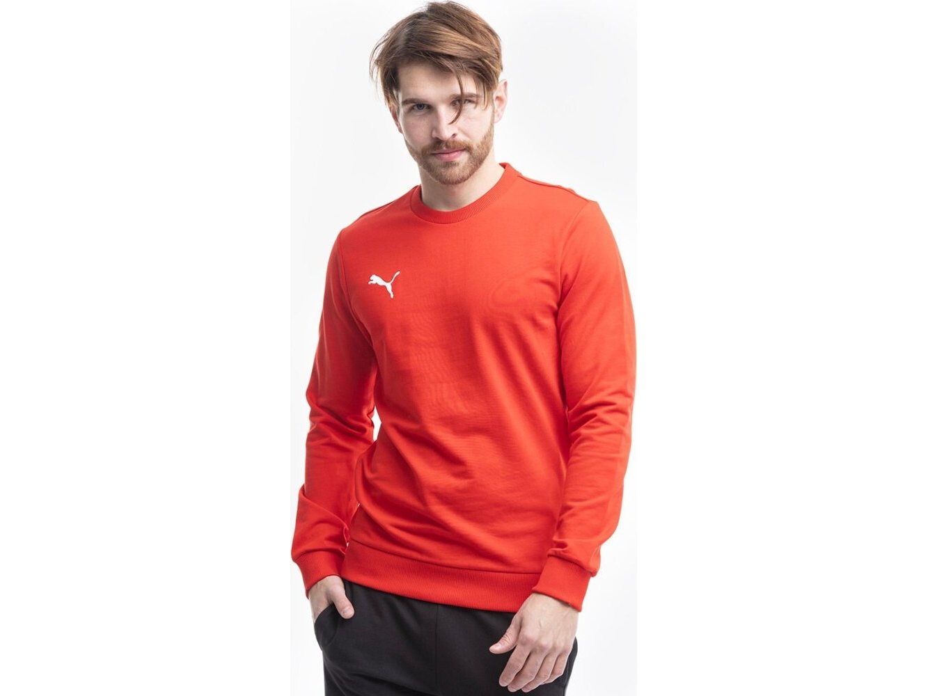 Puma Herren Team Goal Casuals Rundhalsausschnitt Sweatshirt Rot 658592 01 S