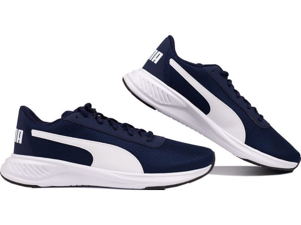 Puma Herre Løbesko Puma Night Runner V2 Marineblå Og Hvid 379257 03 44.5
